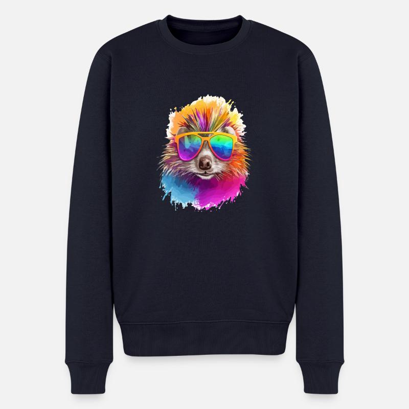 Albert le porc épic - Pull Premium bio Homme - bleu marine