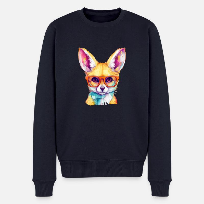 Olu der Fennek - Männer Premium Bio Pullover - Navy