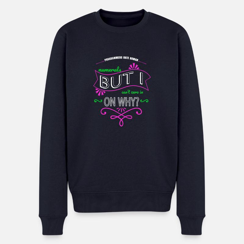 computer language funny sayings father - Männer Premium Bio Pullover - Navy