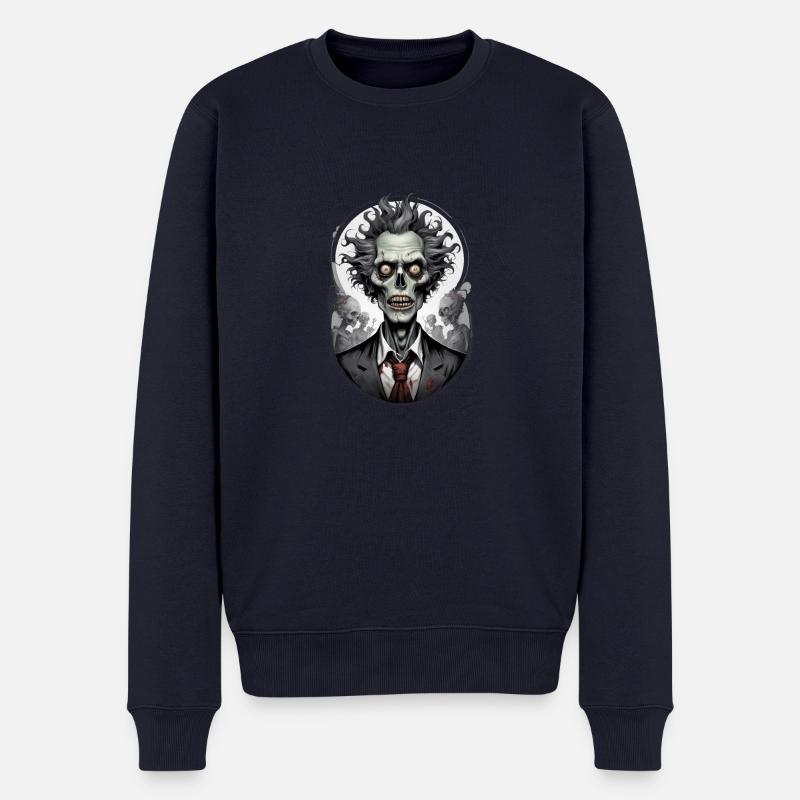 ZOMBIE im Kostüm 3 - Männer Premium Bio Pullover - Navy
