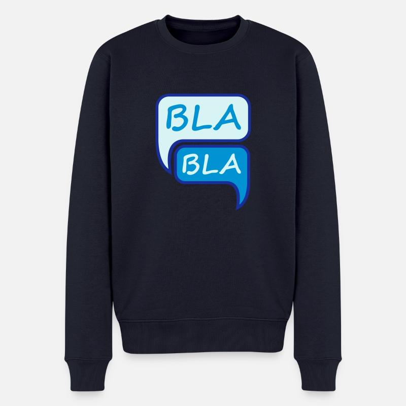 Bla Bla Design - Männer Premium Bio Pullover - Navy