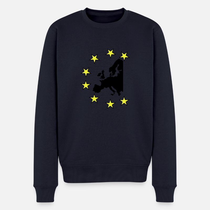 europa - Männer Premium Bio Pullover - Navy