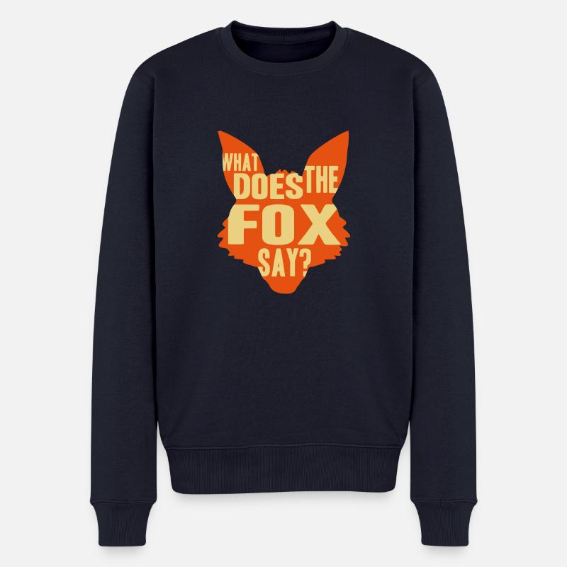 What Does The Fox Say - Pull Premium bio Homme - bleu marine