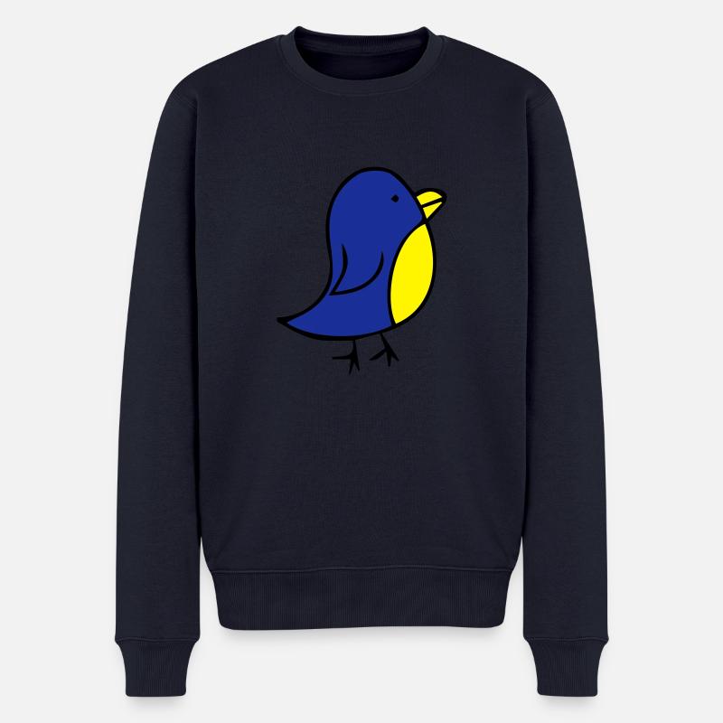 cute-bird - Männer Premium Bio Pullover - Navy