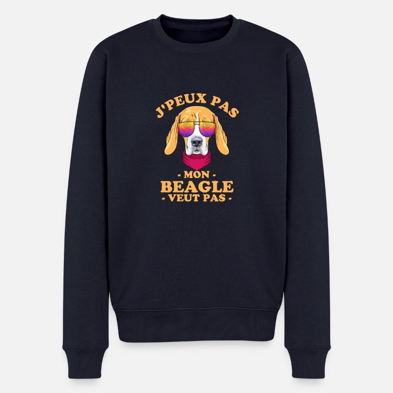 Mon beagle veut pas - Pull Premium bio Homme - bleu marine