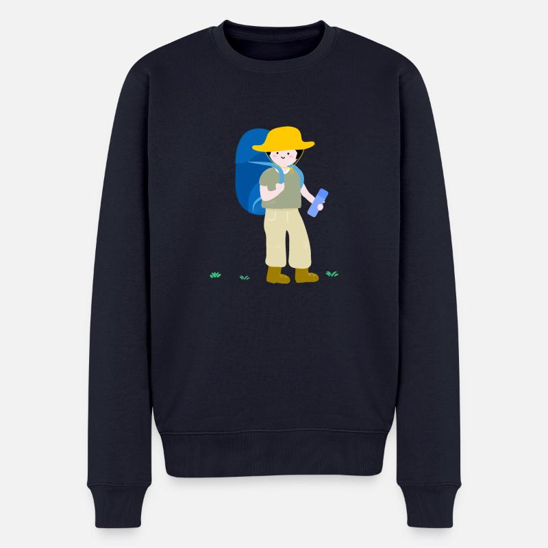 Campingplätze 1 - Männer Premium Bio Pullover - Navy