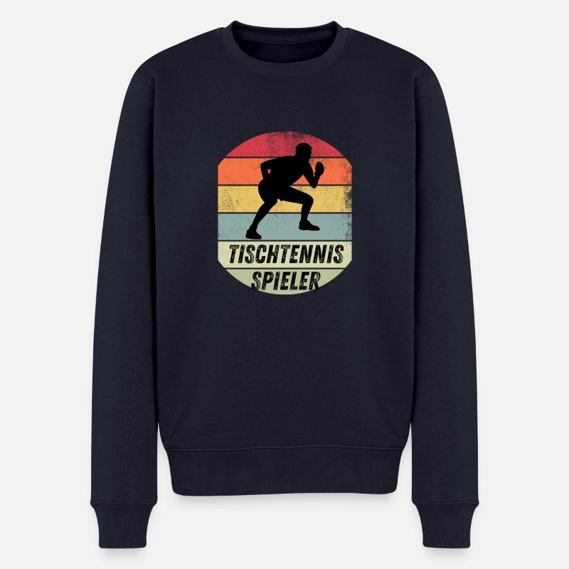 Tischtennisspieler - Männer Premium Bio Pullover - Navy