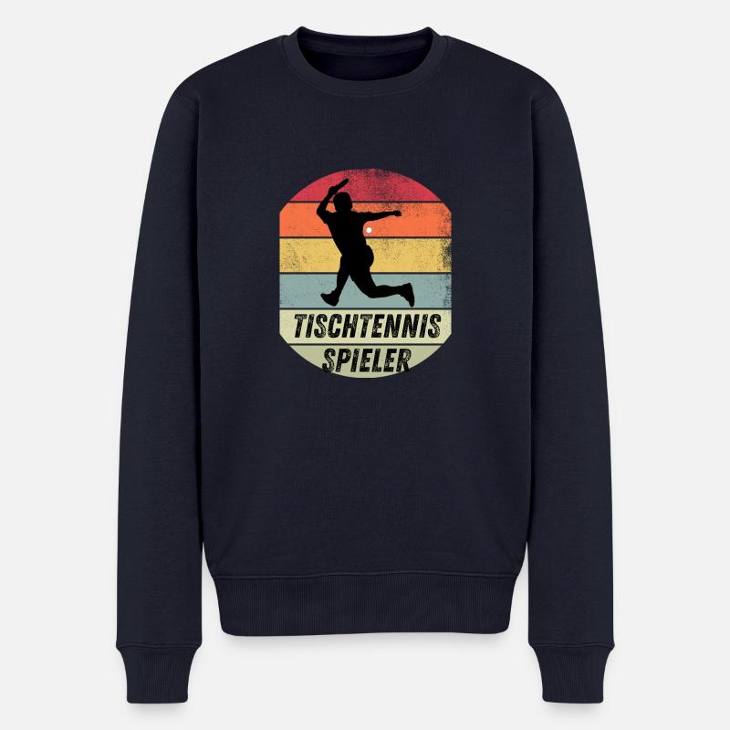 Tischtennisspieler - Männer Premium Bio Pullover - Navy