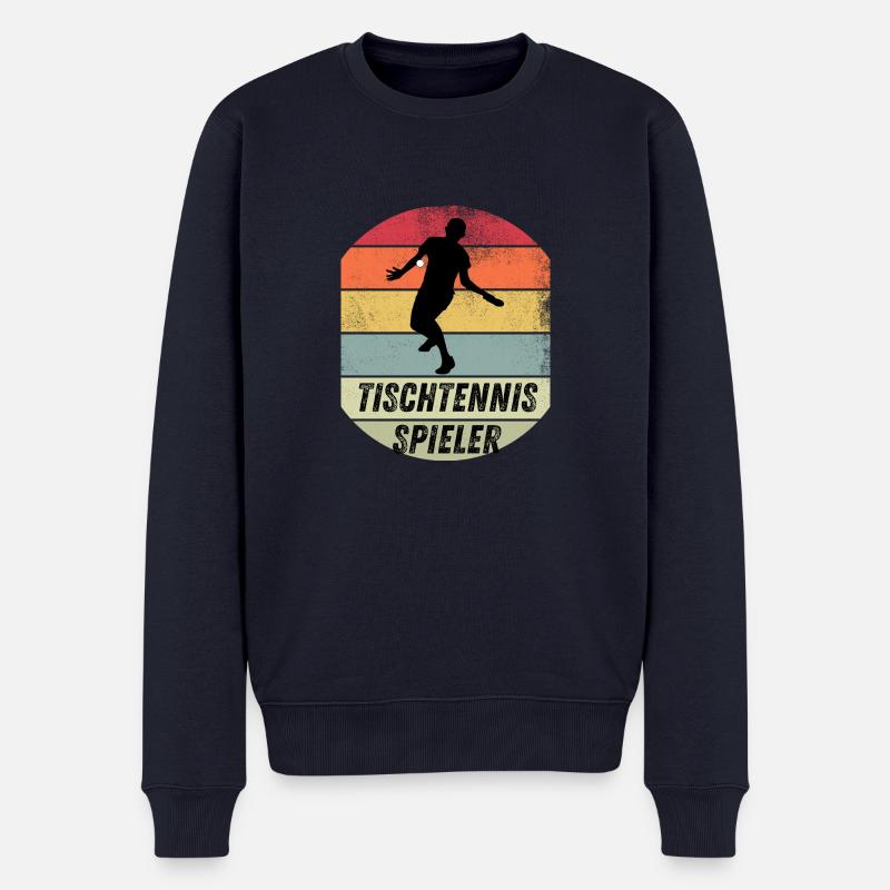 Tischtennisspieler - Männer Premium Bio Pullover - Navy