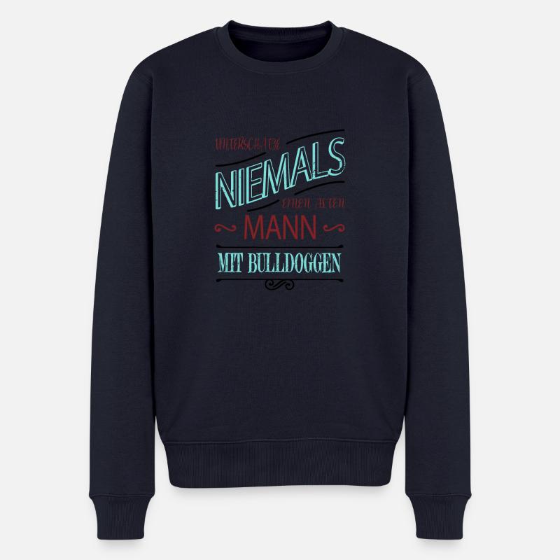 eigenschaften eigenschaft hund spaß bester opa - Männer Premium Bio Pullover - Navy
