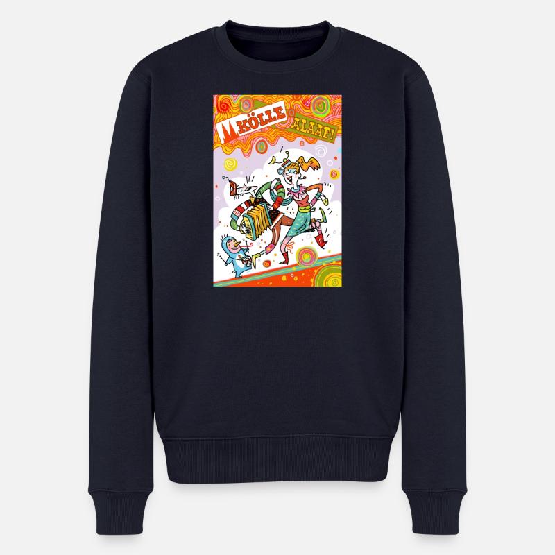 Kölner Karneval Farbenfest Alaaf - Männer Premium Bio Pullover - Navy