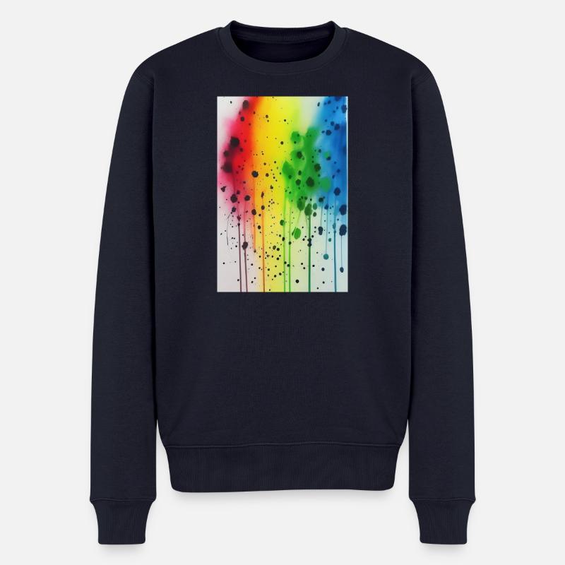 Éclaboussures de peinture - Pull Premium bio Homme - bleu marine