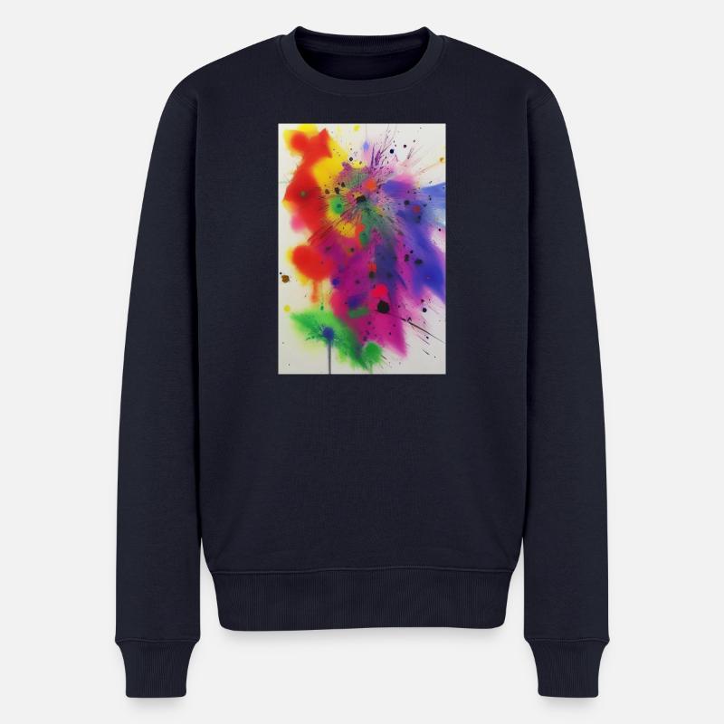 Éclaboussures de peinture - Pull Premium bio Homme - bleu marine