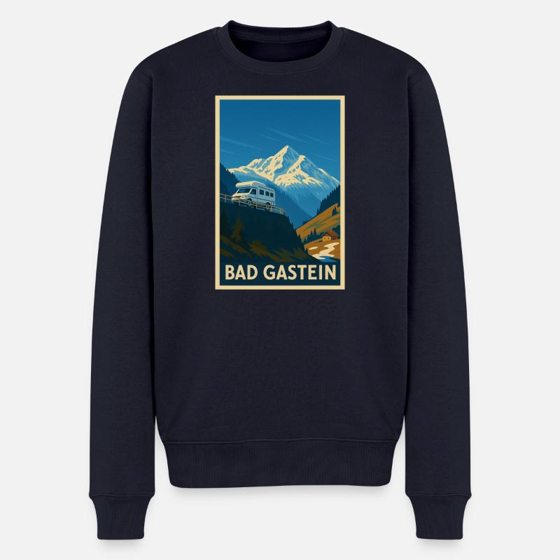 Sonnblick in Bad Gastein - Männer Premium Bio Pullover - Navy