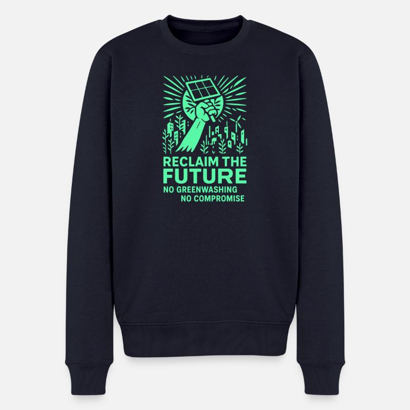 Reclaim the Future - Männer Premium Bio Pullover - Navy