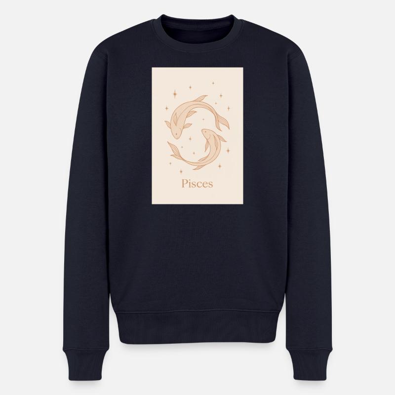 Fische - Männer Premium Bio Pullover - Navy