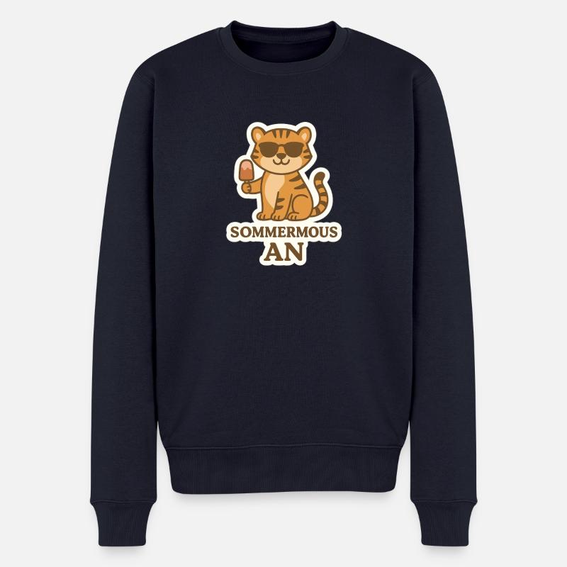 Ferien - Männer Premium Bio Pullover - Navy