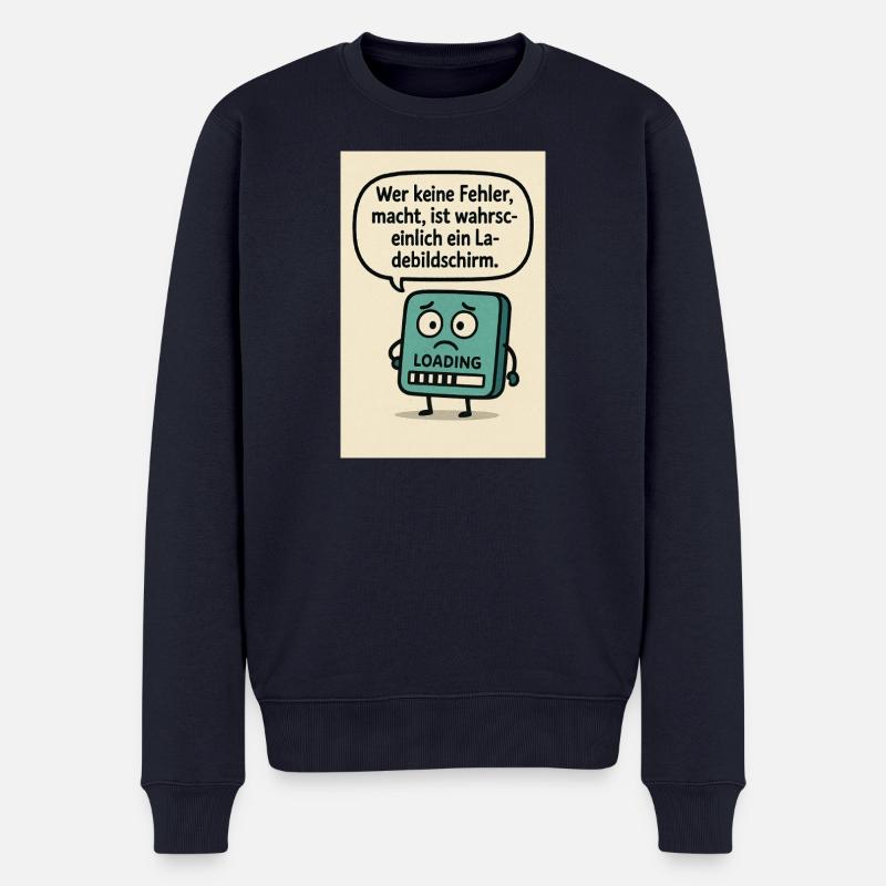 Wer keine Fehler, macht, - Männer Premium Bio Pullover - Navy