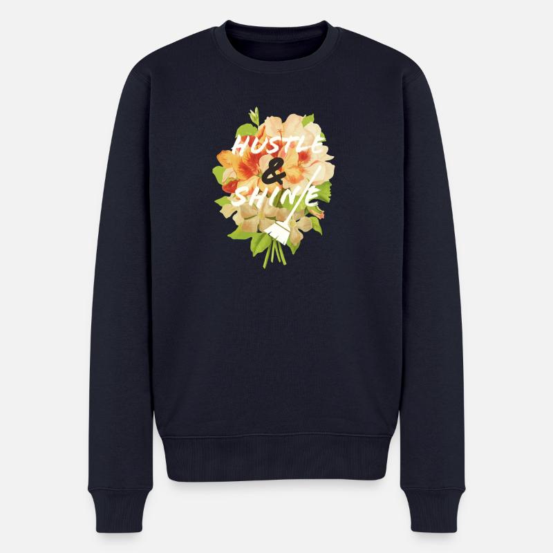 Hustle & Shine - Männer Premium Bio Pullover - Navy