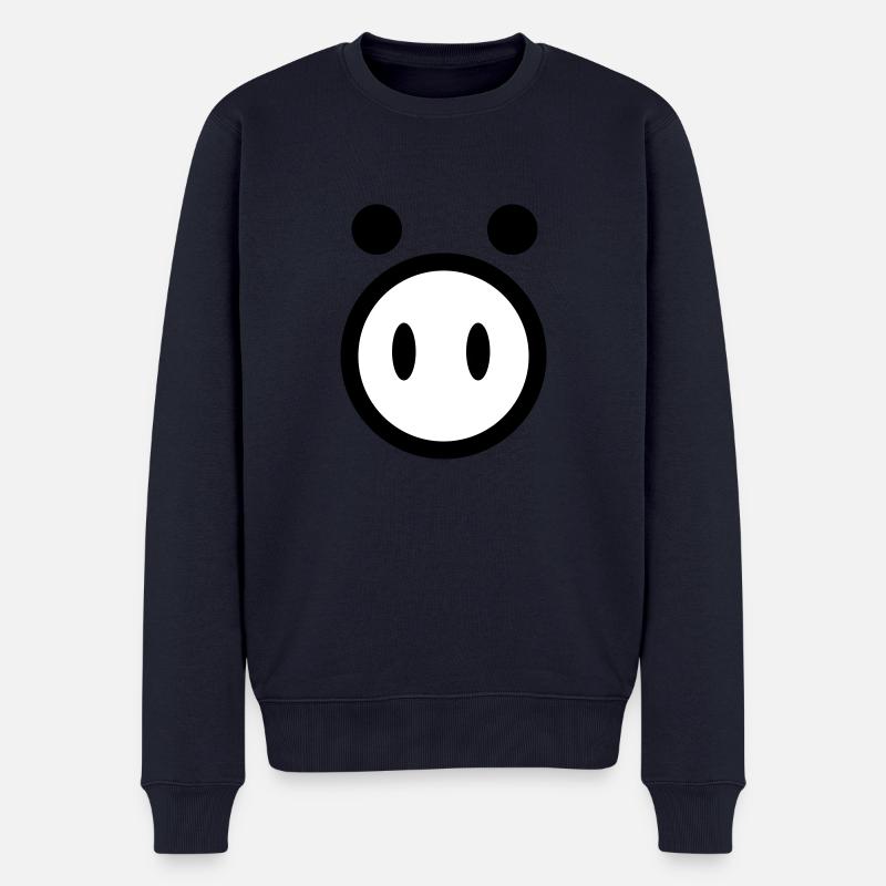 Schwein - Männer Premium Bio Pullover - Navy