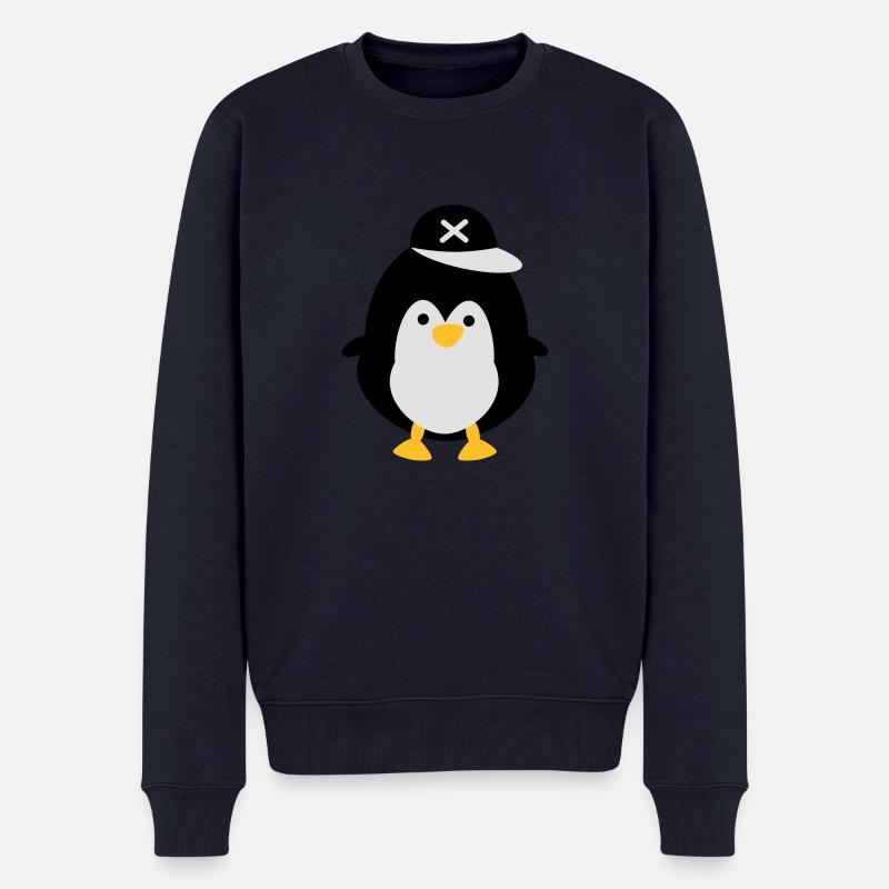 niedlicher Pinguin - Männer Premium Bio Pullover - Navy