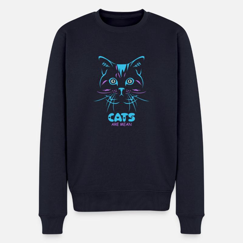 les chats sont méchants - Pull Premium bio Homme - bleu marine