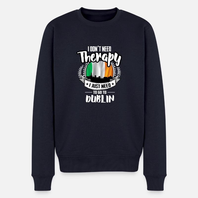 Therapy Dublin - Männer Premium Bio Pullover - Navy