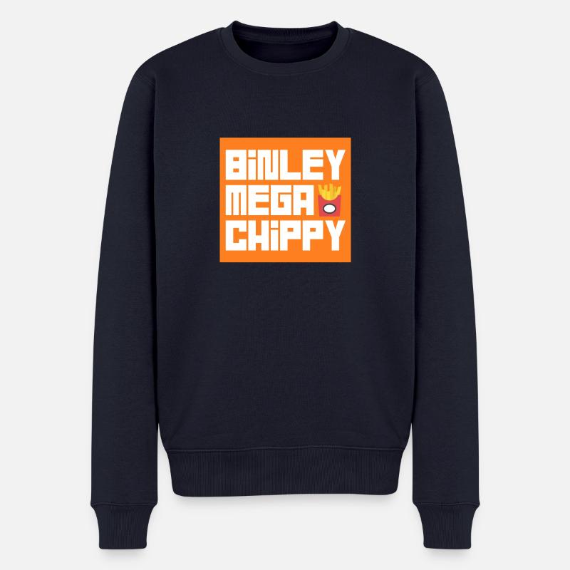 BINLEY Mega Chippy - Männer Premium Bio Pullover - Navy