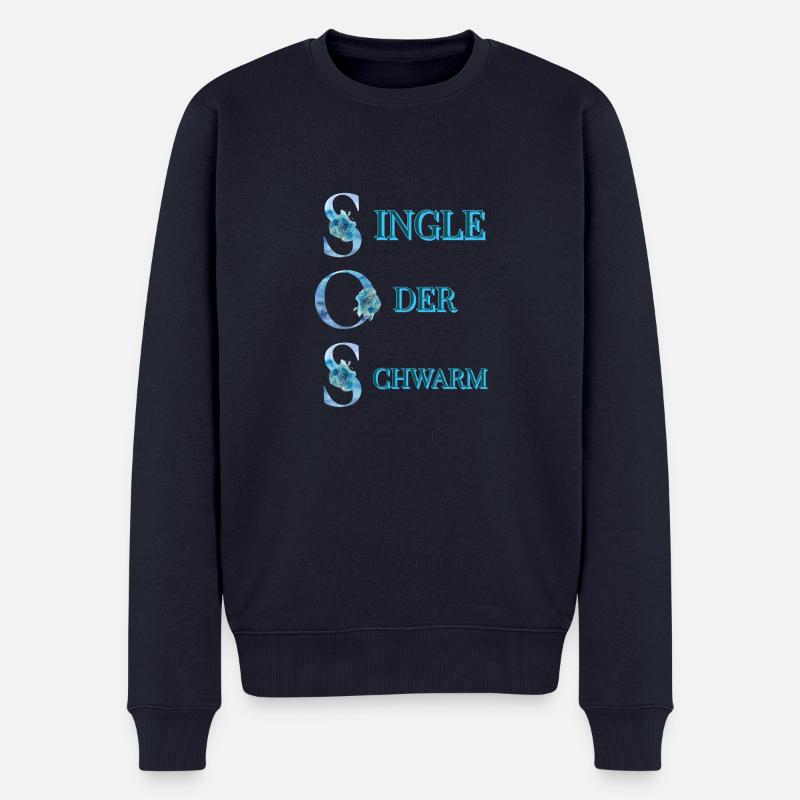 SOS Simple ou Essaim - Pull Premium bio Homme - bleu marine