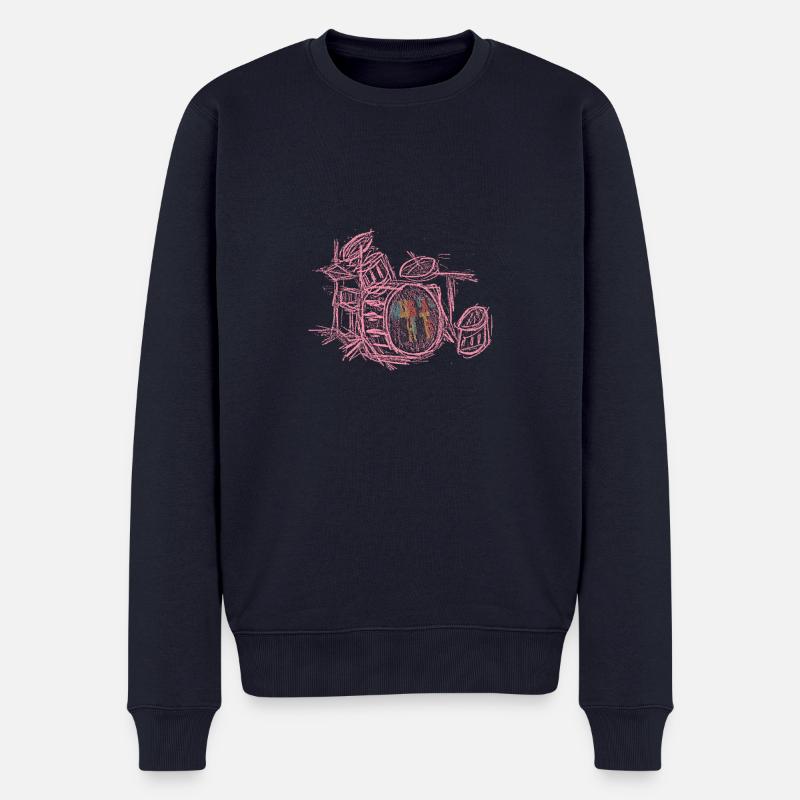 Schlagzeug/Drums - Männer Premium Bio Pullover - Navy