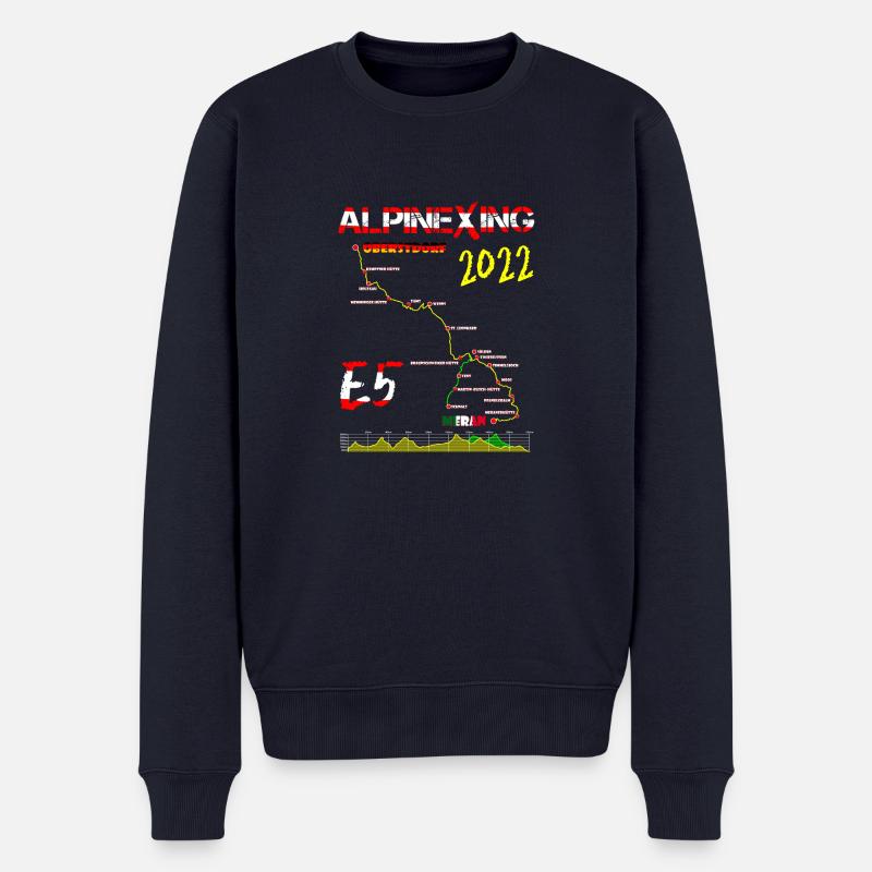 E5 Oberstdorf Meran 2022 - Männer Premium Bio Pullover - Navy