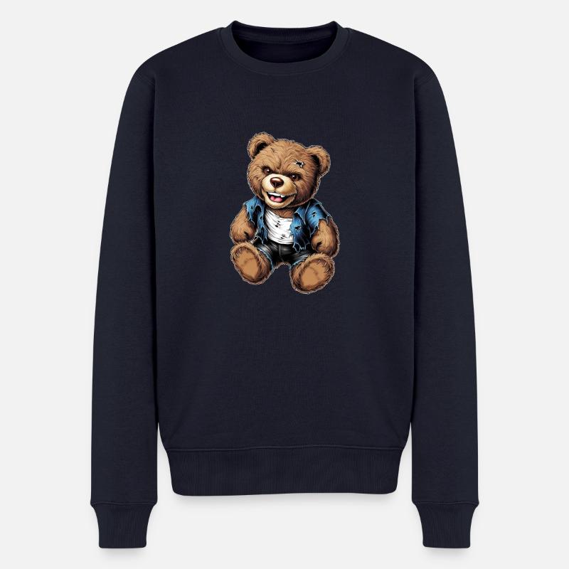 Teddy - Rock on ! - Männer Premium Bio Pullover - Navy