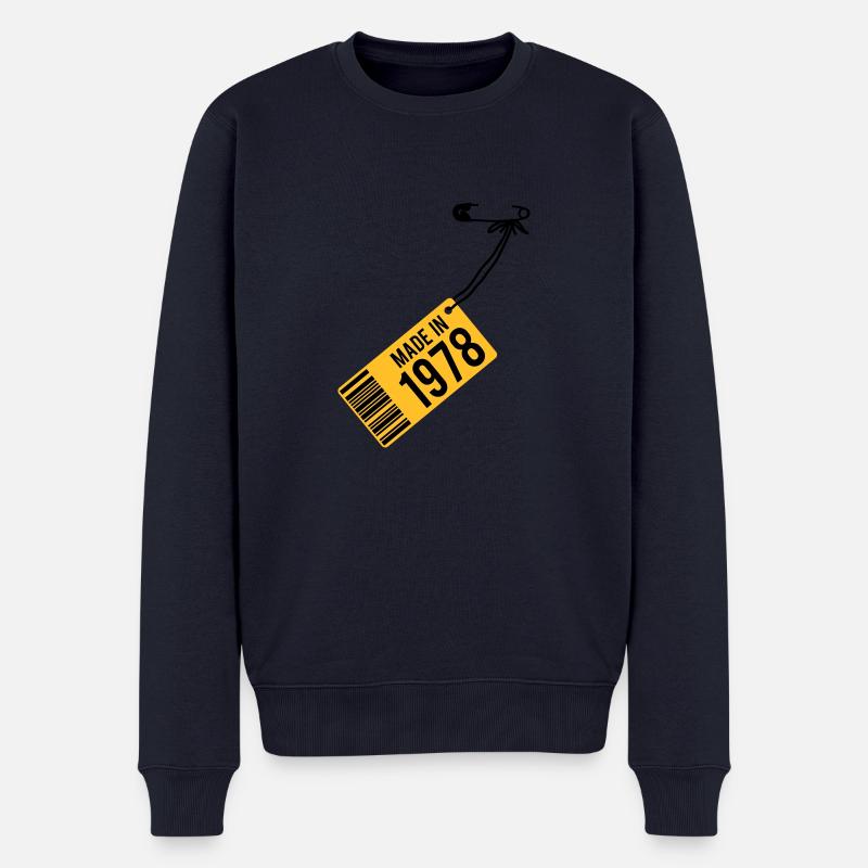 Geburtstag T-Shirt 1978 - Männer Premium Bio Pullover - Navy