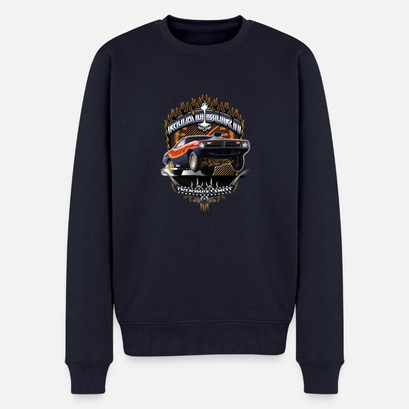 Barracuda Road Burn - Männer Premium Bio Pullover - Navy