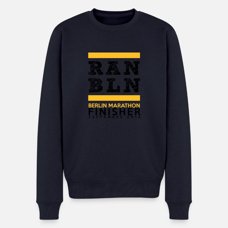 Berlin Marathon Finisher - Männer Premium Bio Pullover - Navy