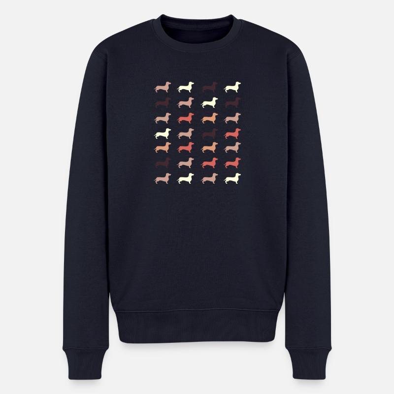 Dackel - Männer Premium Bio Pullover - Navy