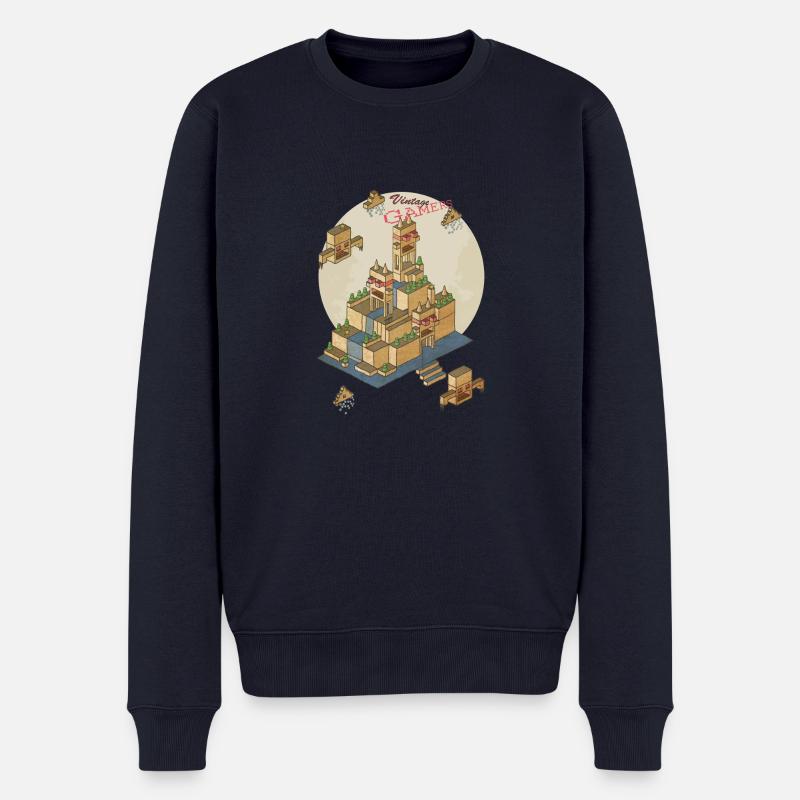 vintage game - Pull Premium bio Homme - bleu marine