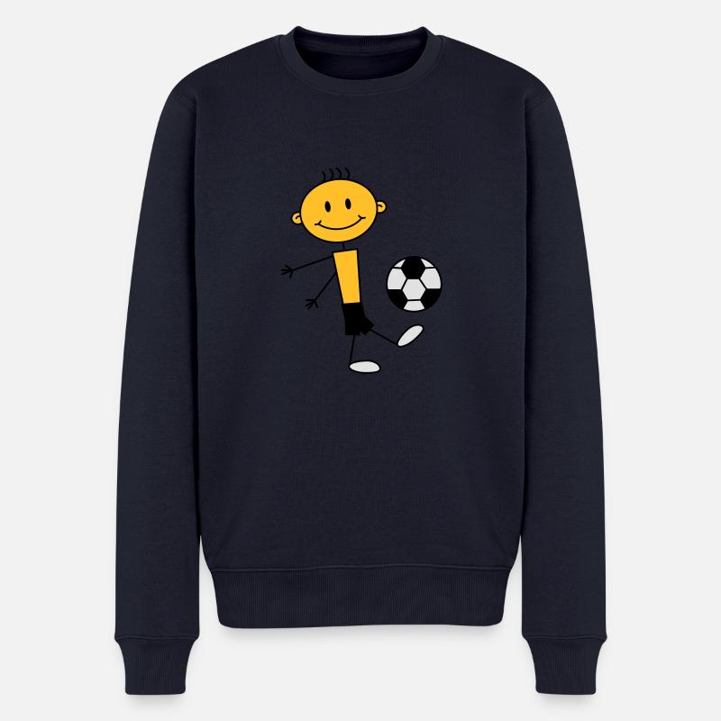 soccer_boy - Männer Premium Bio Pullover - Navy
