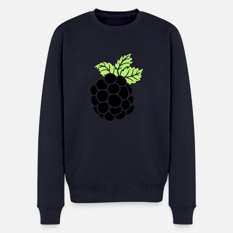blackberry - Männer Premium Bio Pullover - Navy