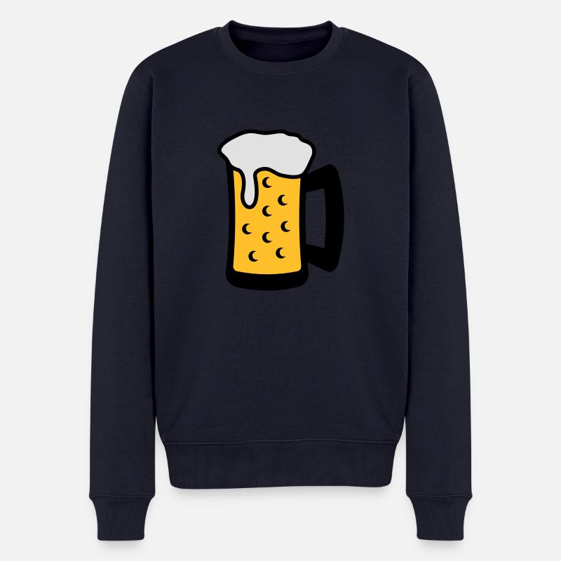 Beer Glas - Männer Premium Bio Pullover - Navy