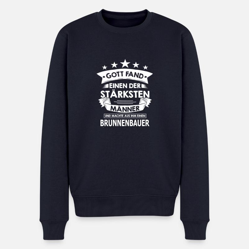 brunnenbauer - Männer Premium Bio Pullover - Navy