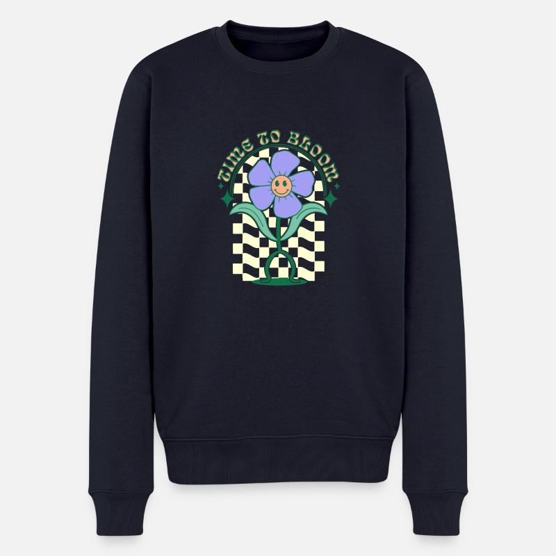 time to bloom - Männer Premium Bio Pullover - Navy