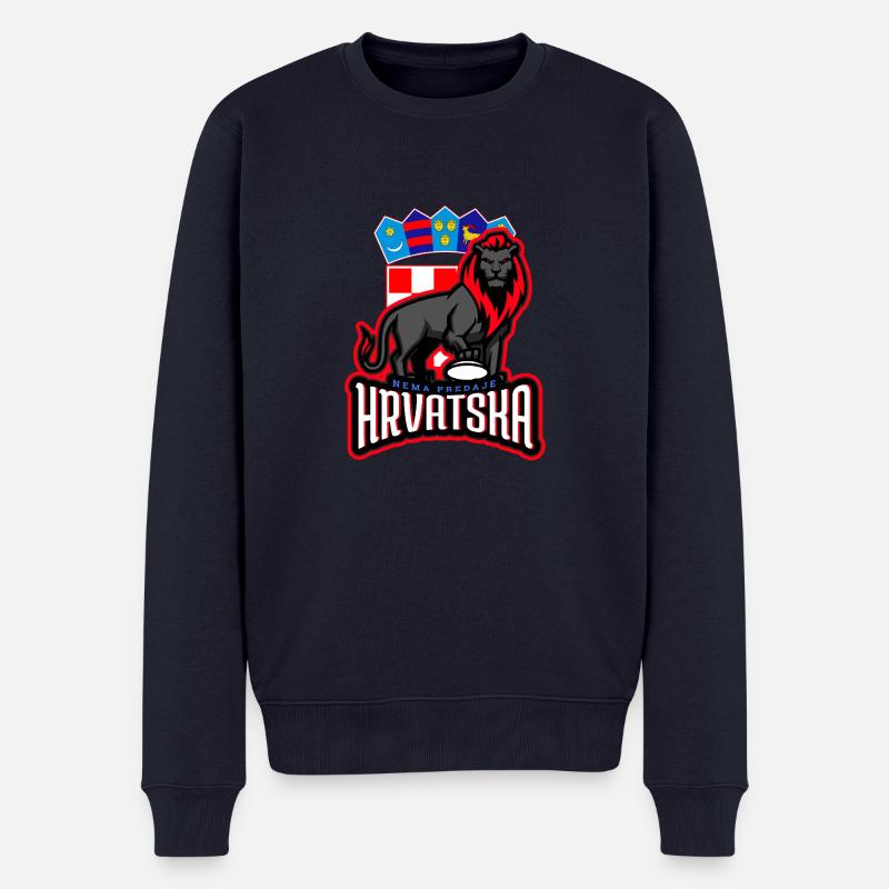 LAV HRVATSKA - Männer Premium Bio Pullover - Navy