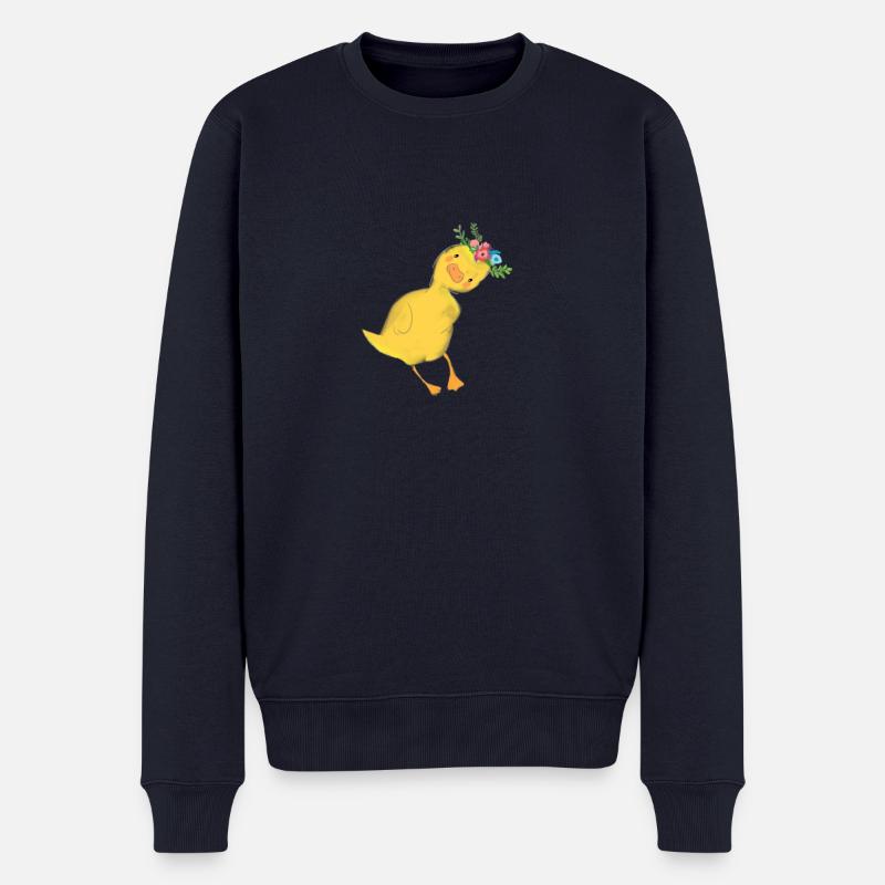 entchen - Männer Premium Bio Pullover - Navy