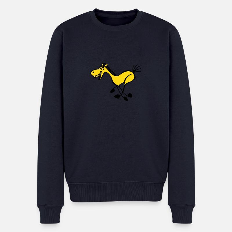 Batty cheval de ligne - Pull Premium bio Homme - bleu marine