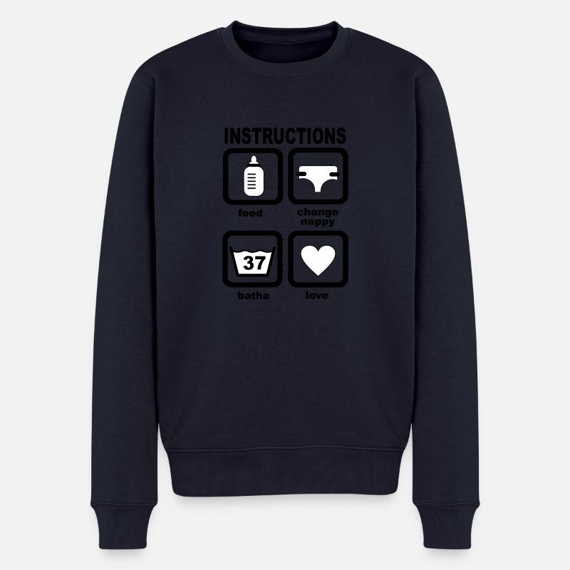 baby - Männer Premium Bio Pullover - Navy