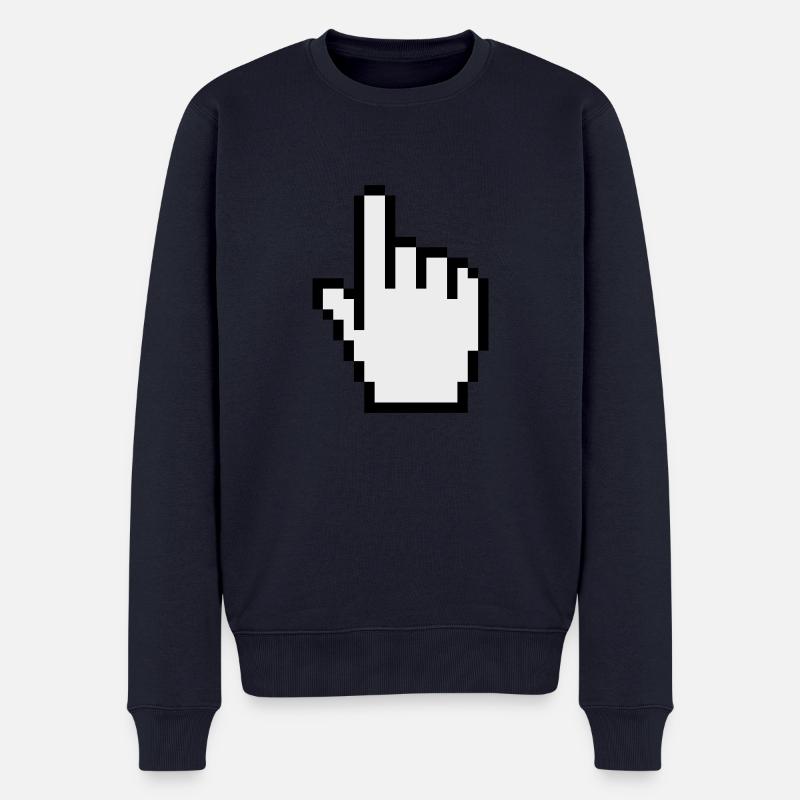 pointer / cursor - Männer Premium Bio Pullover - Navy