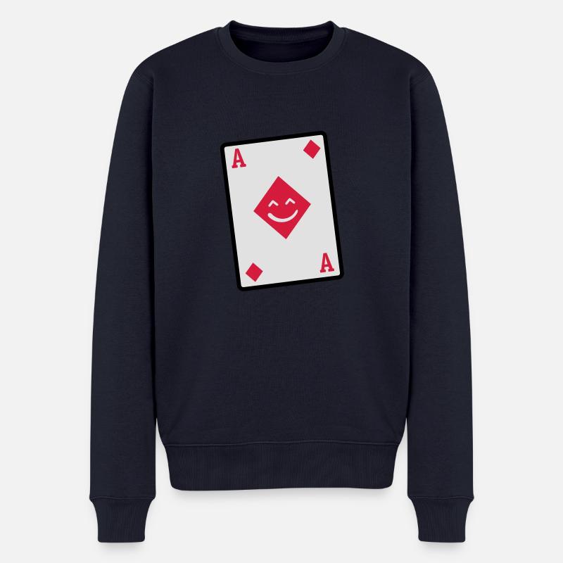 as karo - Männer Premium Bio Pullover - Navy