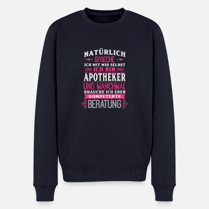 Apotheker der Berater / Geschenk - Männer Premium Bio Pullover - Navy