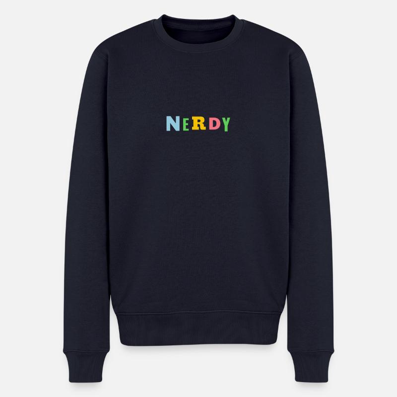 Nerdy - Männer Premium Bio Pullover - Navy